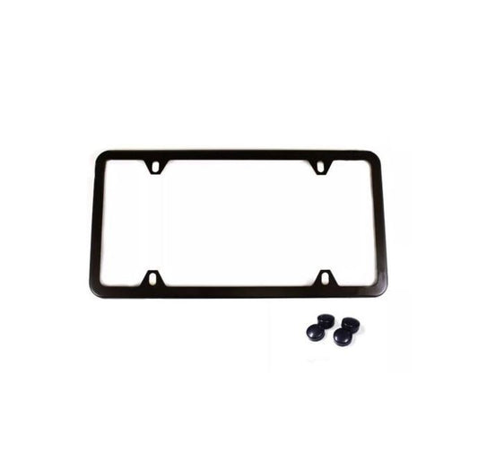 ya 1 8.5.1 1 Piece Car License Plate Frame Cover Hood Cap for Trunk 4 Holes Black for 