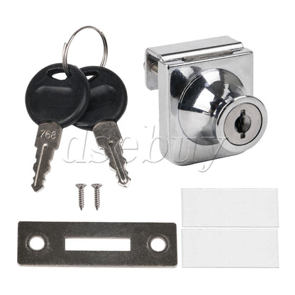 ya 14 Glass Cabinet Lock Single Side Stainless Steel 35x30mm for Display Table Door