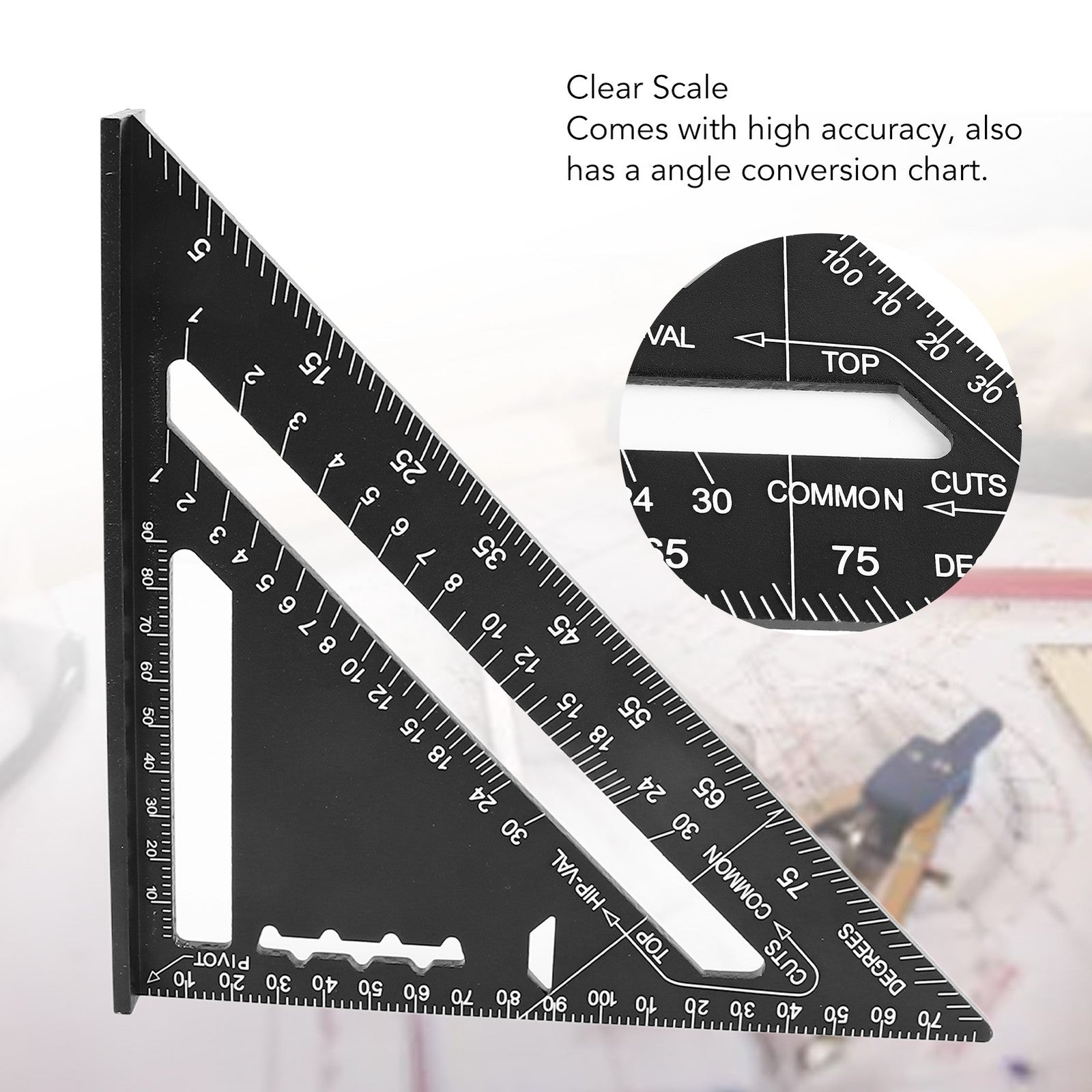 ya 14  Ruler 7in Carpenter Square Aluminum 90 De s 45 De s Portable