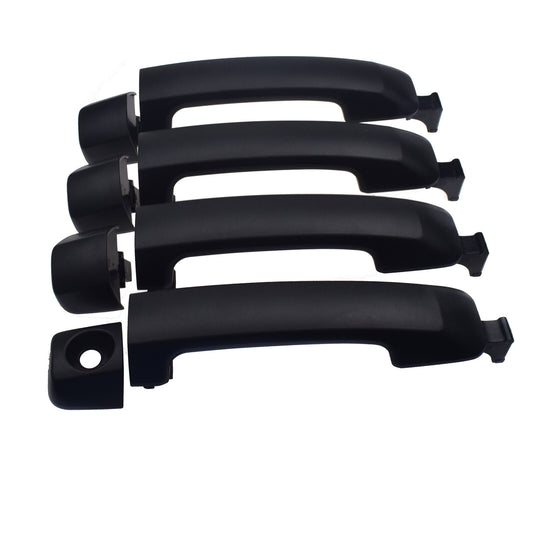 ya 5 8.7 Set of 4 Exterior Door Handles Black For 2007-2018 for Toyota Tundra 69210-0C010