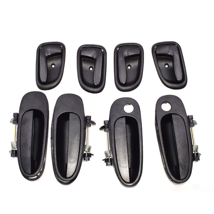 ya 5 8.7 New Door Handle Black Outside Black Inside Kit 8 Pieces Set for Toyota for Corolla Prizm