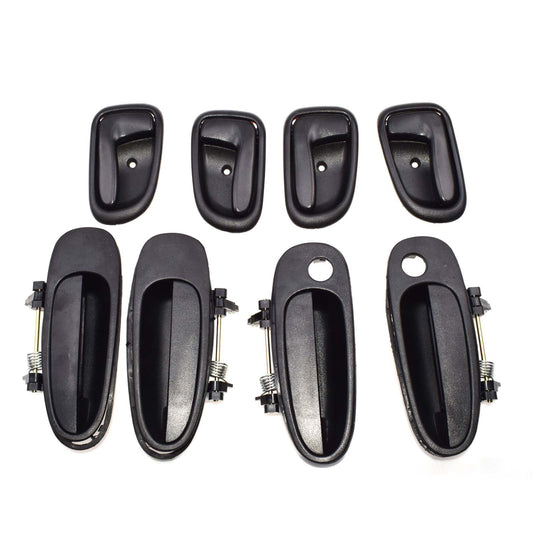 ya 5 8.7 New Door Handle Black Outside Black Inside Kit 8 Pieces Set for Toyota for Corolla Prizm
