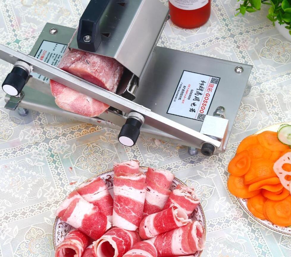 ST-200B Manual Stainless Steel Frozen Meat Slicer Beef Slicing Machine T