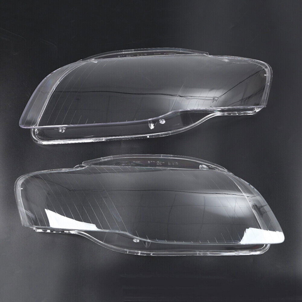 ya 2 6.29 Pair Cover Lens Headlight Headlamp Clear Lens LH+RH Fit for Audi A4 B7 2005-2008