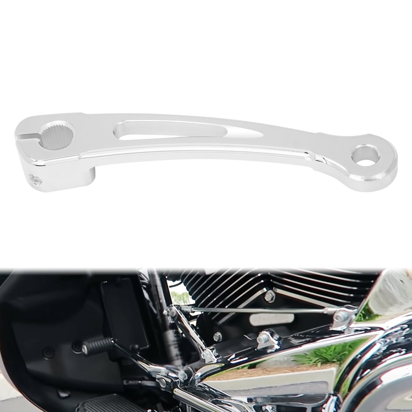 ya 4 6.17.2 Chrome Inner Shift Shifter Arm Rod Lever for Harley Touring Street Road Glide