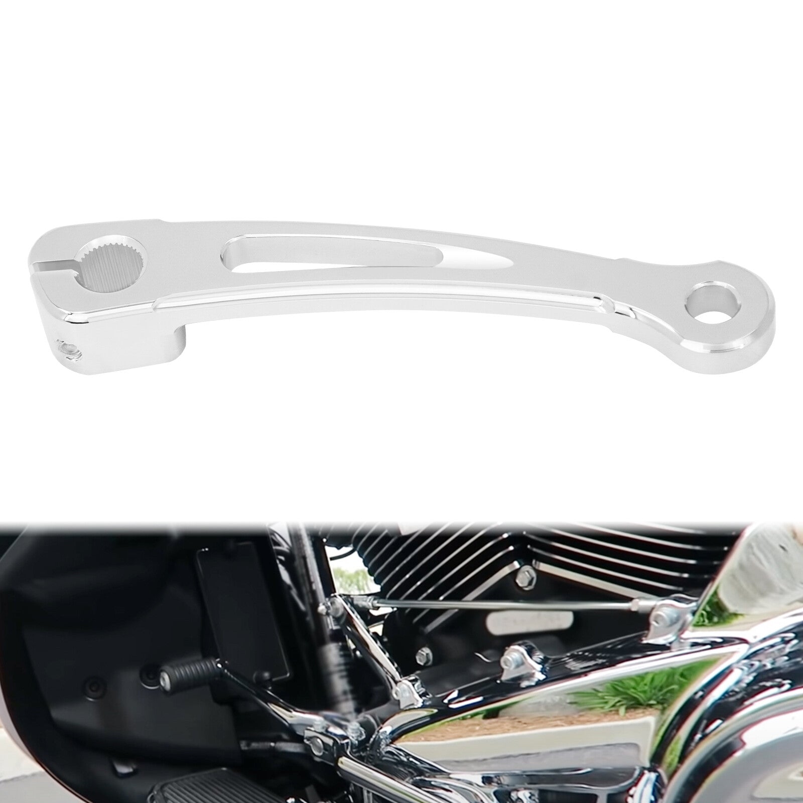 ya 4 6.17.2 Chrome Inner Shift Shifter Arm Rod Lever for Harley Touring Street Road Glide