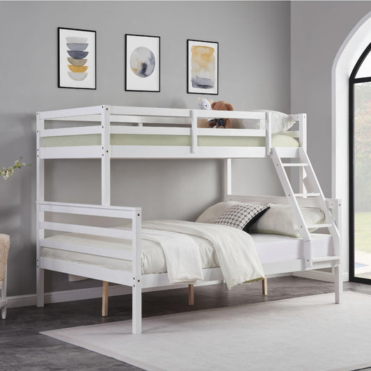 ya 28 High Guardrail Twin Bunk Bed W/Ladder No Box Spring Needed Kids Dorm Room
