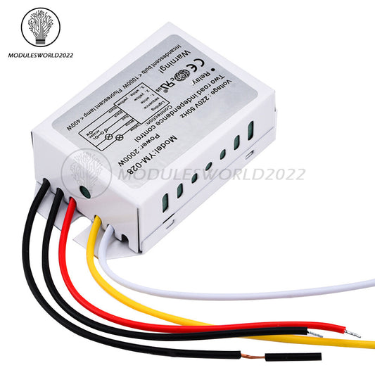 ya 14 220V 2Way 3-Section 1000W Section Switch for Ceiling Light Independence Control
