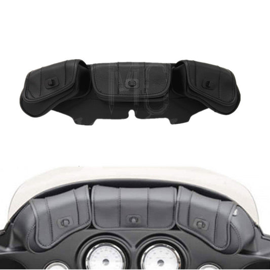 ya 12 5.21 3 Pouch Pocket Fairing Windshield Bag for Harley Touring Electra Street Glide
