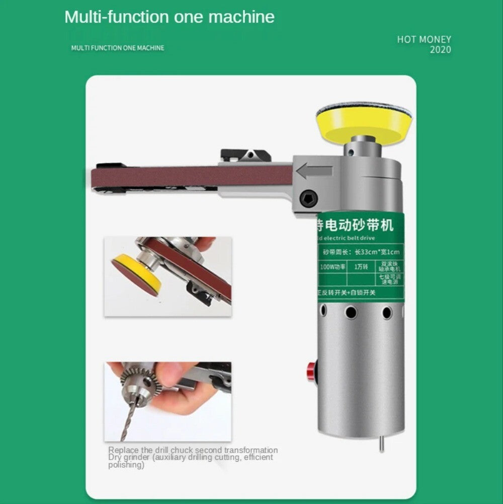 ya 17 Electric Belt Sander Speed Adjustable Sanding and Polishing Drill Sander