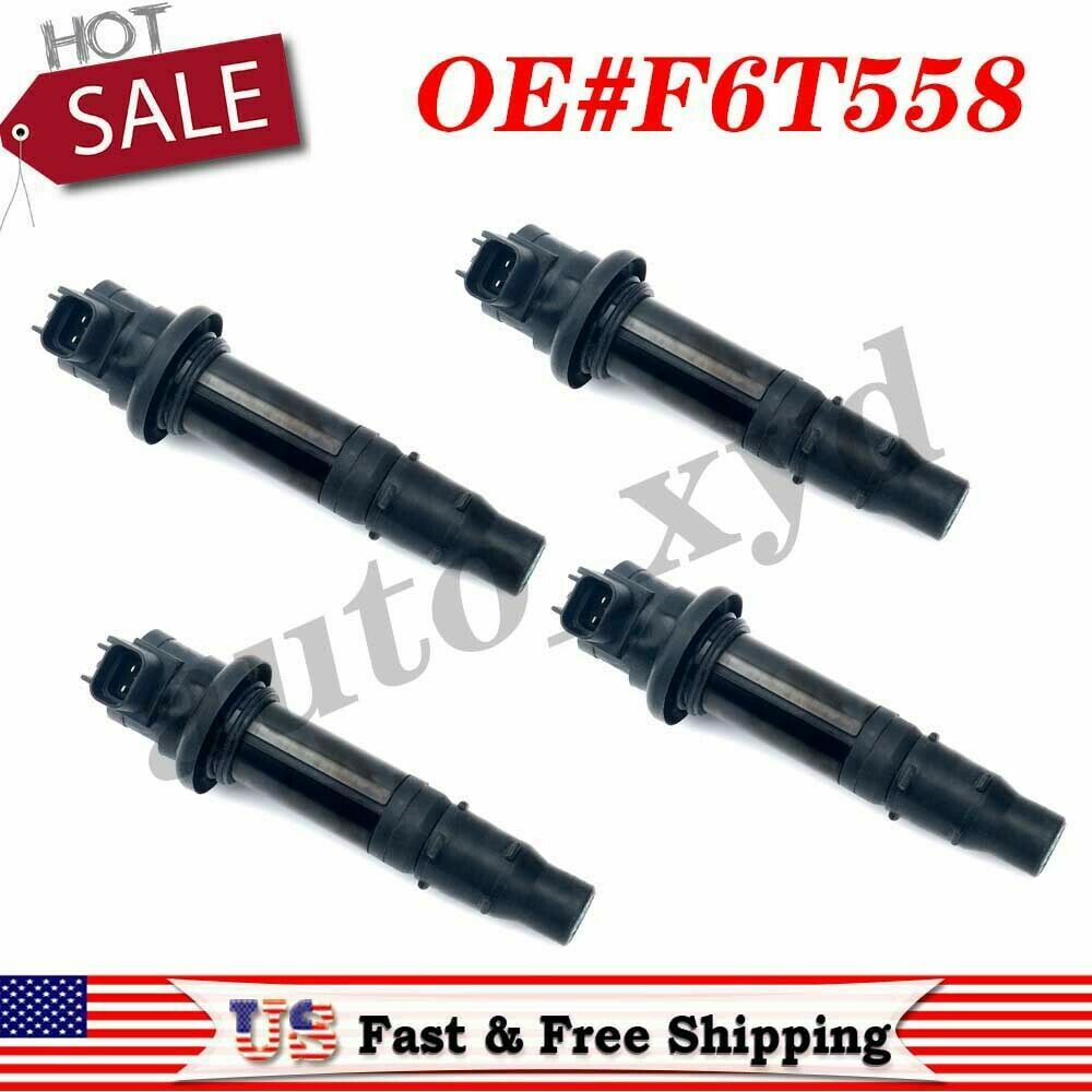 ya 1 7.8 4PCS Ignition Coils F6T558 for Yamaha R6 RJ15 Bj 2009 Engine/FZ8 2010-2015 XYD