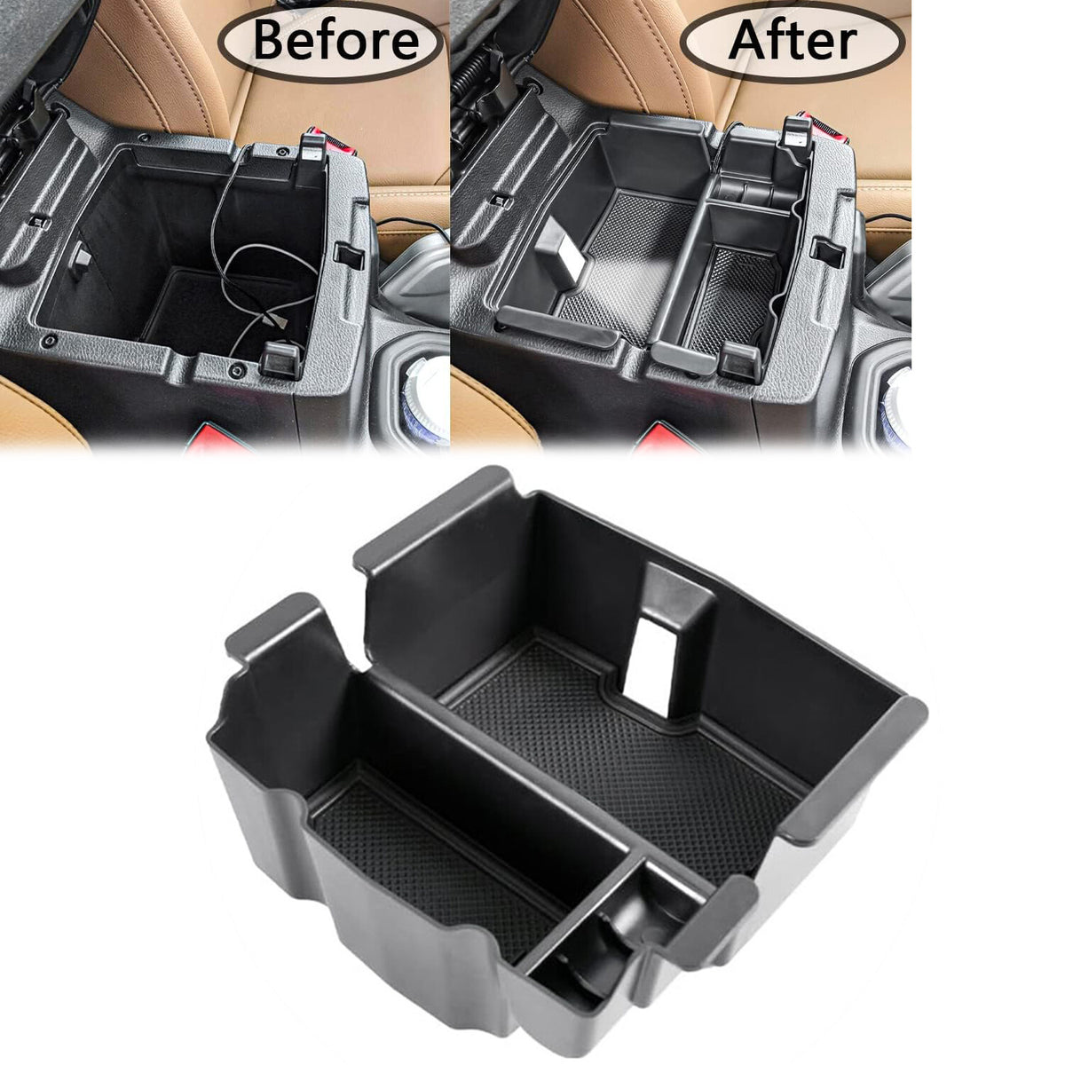 ya 5 8.7 For 2020-2025 for Jeep Gladiator Center Console Armrest Organizer Trays Storage Box