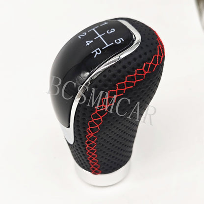 ya 1 8.25.2 shuiyin Leather Car Manual Automatic Gear Stick Shift Knob Shifter Lever Head 5/6 Speed