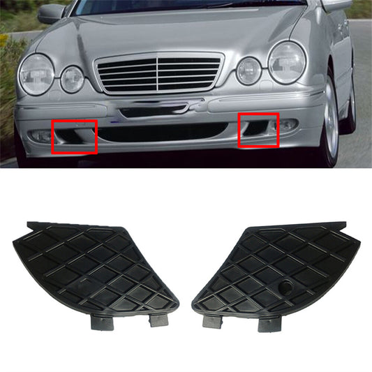 ya 27 6.18.2 Pair Front Bumper Fog Light Grill Cover for Mercedes-Benz E-Class W210 1999-2003