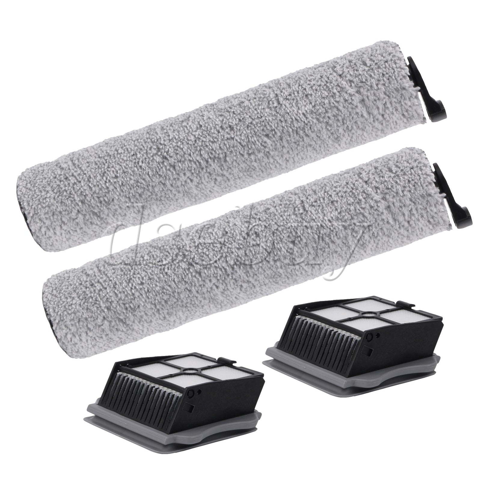 ya 25 4 Pieces Brush Roller and Filter Replacement for Steam Vacuum Part Set