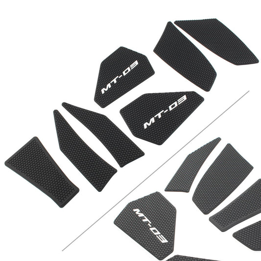 ya 7 6.11 Tank Side Knee Pads Rubber Grips Stickers for Yamaha MT 03 MT-03 2021+ Black