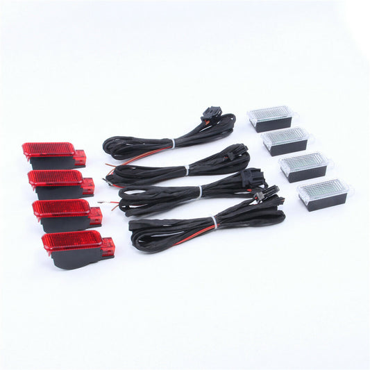 ya 1 6.30 8 Pieces Door Warning Light Set for Audi A3 A4 A5 A6 Allroad A7 A8 Q3 Q5