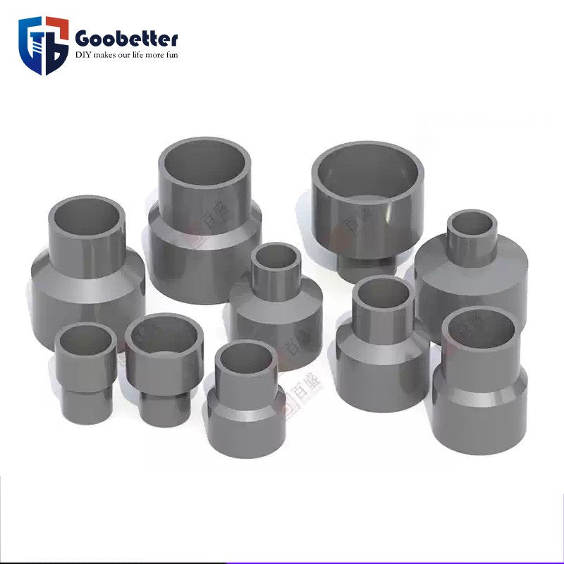 Gray PVC Reducer Coupler 20-110mm for Pipe Size Transition (25/32/50mm Steps)