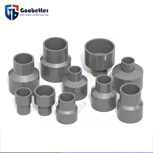 Gray PVC Reducer Coupler 20-110mm for Pipe Size Transition (25/32/50mm Steps)
