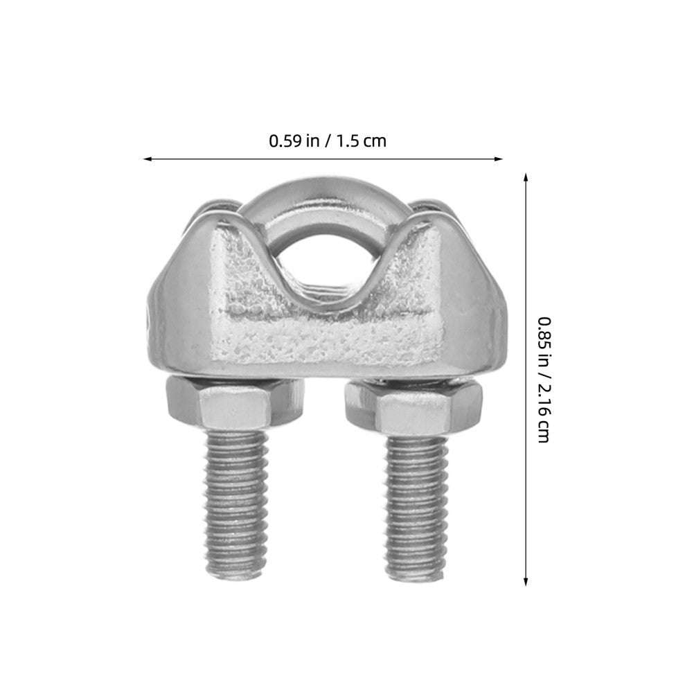 ya 26 40 Pcs Stainless Steel Cable Clamps Rope Bolt Sa le Fastener Clips