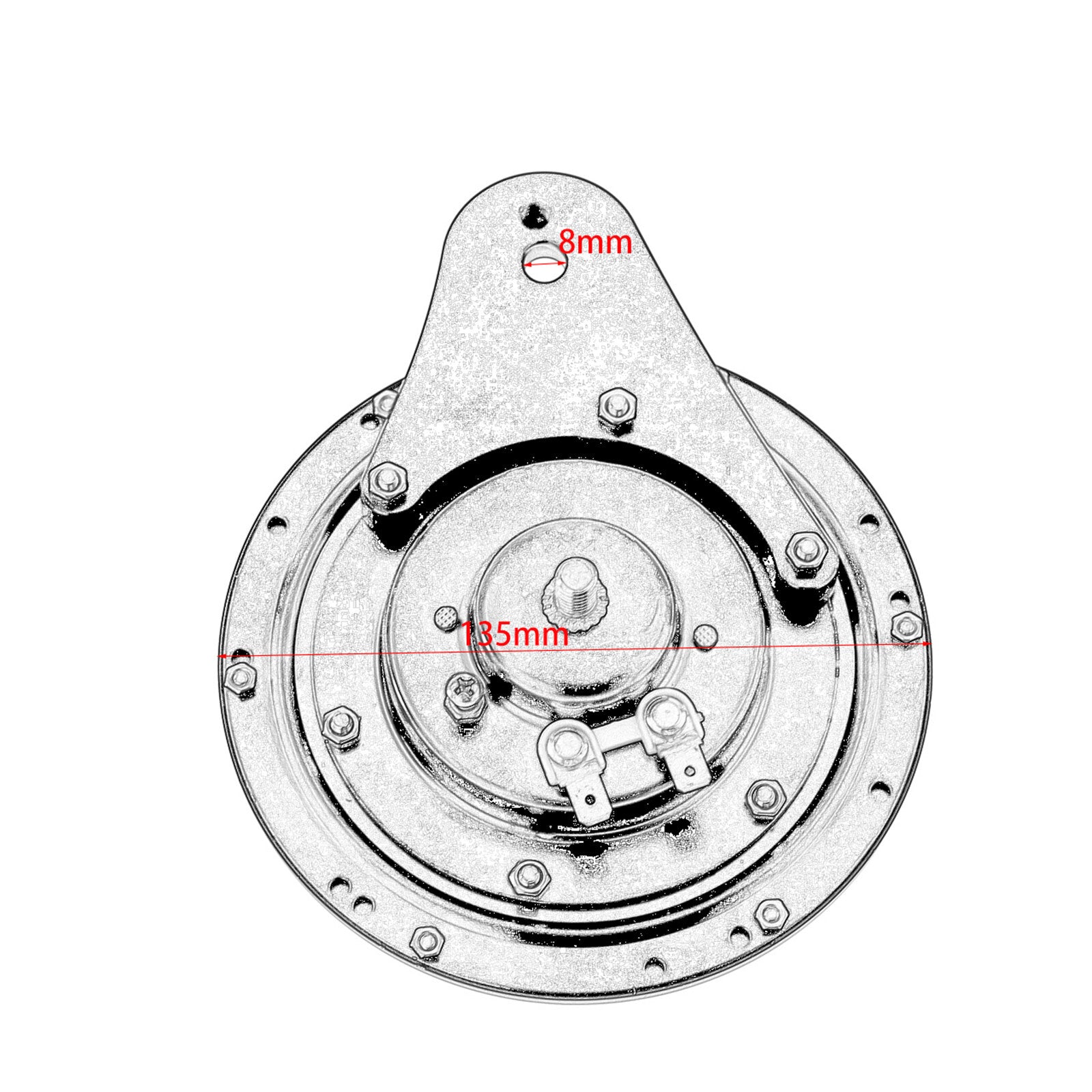 ya 5 8.7 Chrome Cut 110 dB Horn Speaker Cover Fits for Harley Touring 99-17 Big Twin Cam