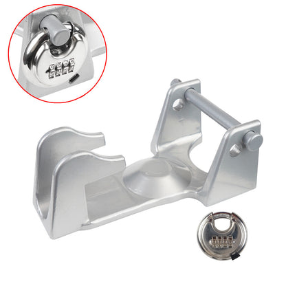 ya 5 8.7 TL-50 Gooseneck Hitch Lock W/Combination Lock RV Livestock Hauler Trailer Silver