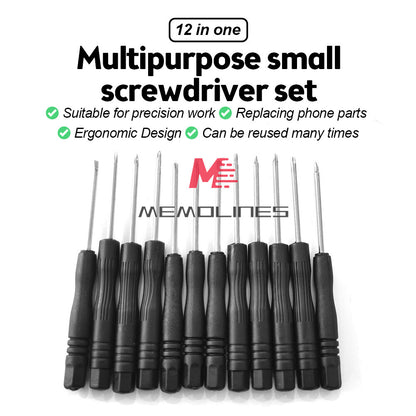 ya 26 12Pcs/Set Screwdriver Set Flat Head Slotted Flathead Non-Slip Pision Tool New