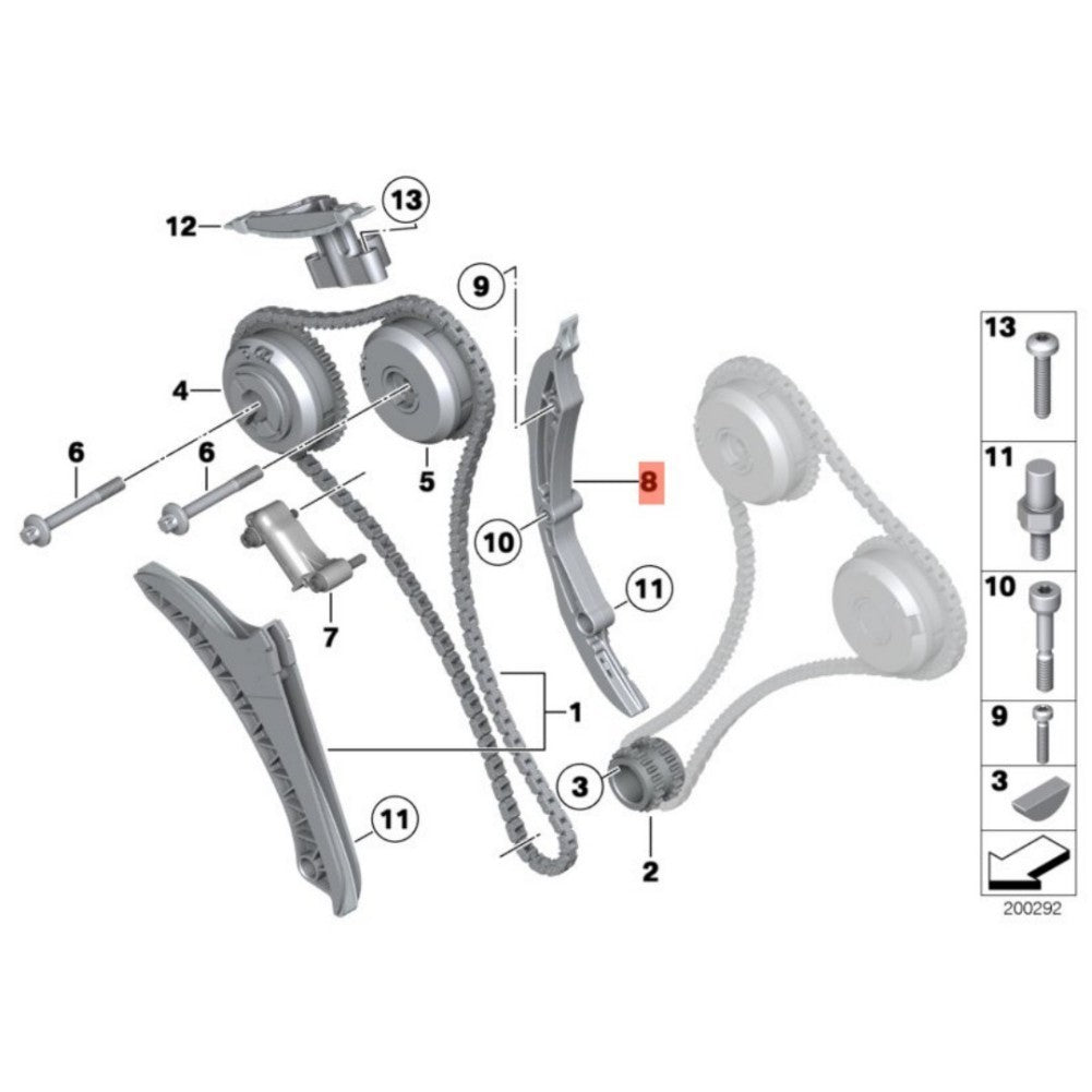 ya 10 5.28 for BMW 550i 750i X5 X6 F02 F10 E70 10-22 Timing Guide 