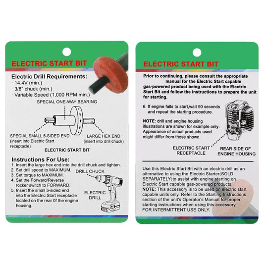 ya 14 Lightweight Alloy Steel Drill Bit Starter Motor For Lawn Engine Activation