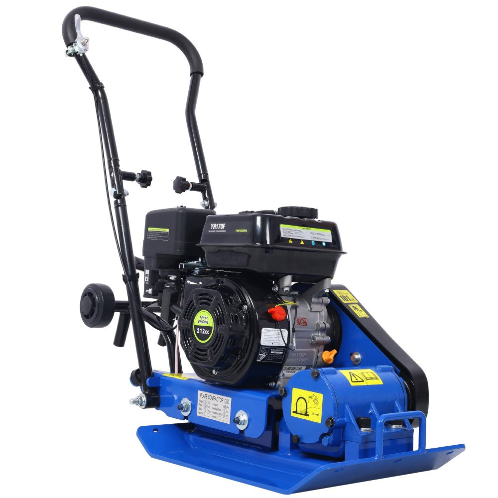 ya 16 Blue Plate Compactor 212cc 6.5HP, 20x14 w/Built-in Wheel,5600 VPM,EPA Compliant