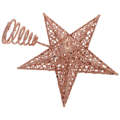 ya 25 20 Cm Rose Gold Tree Decor Retro Topper Tabletop Xmas Star