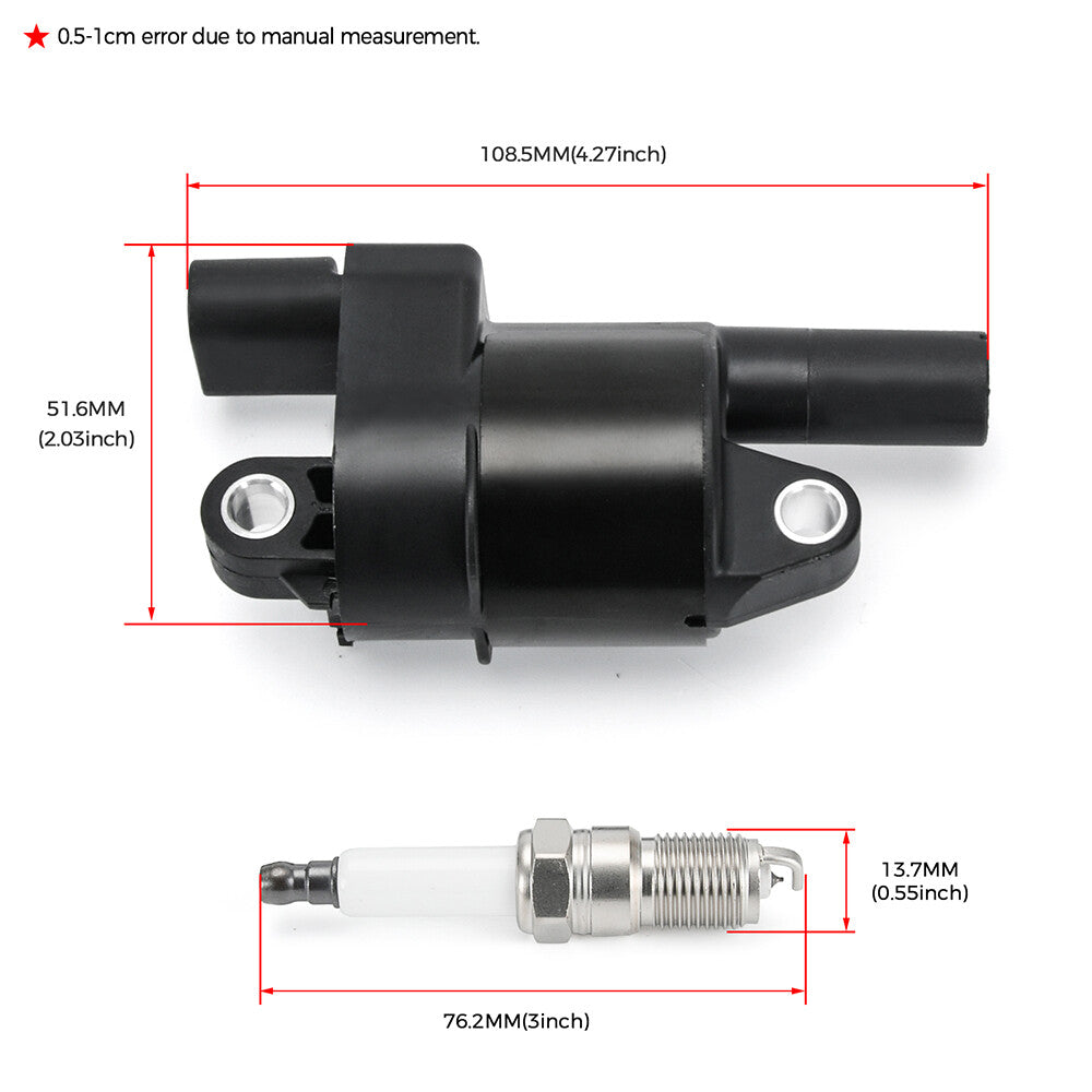ya 5 8.7 8Pack Ignition Coil and Spark Plug+ Wire for GMC for Chevy for Silverado 1500 Tahoe 5.3L