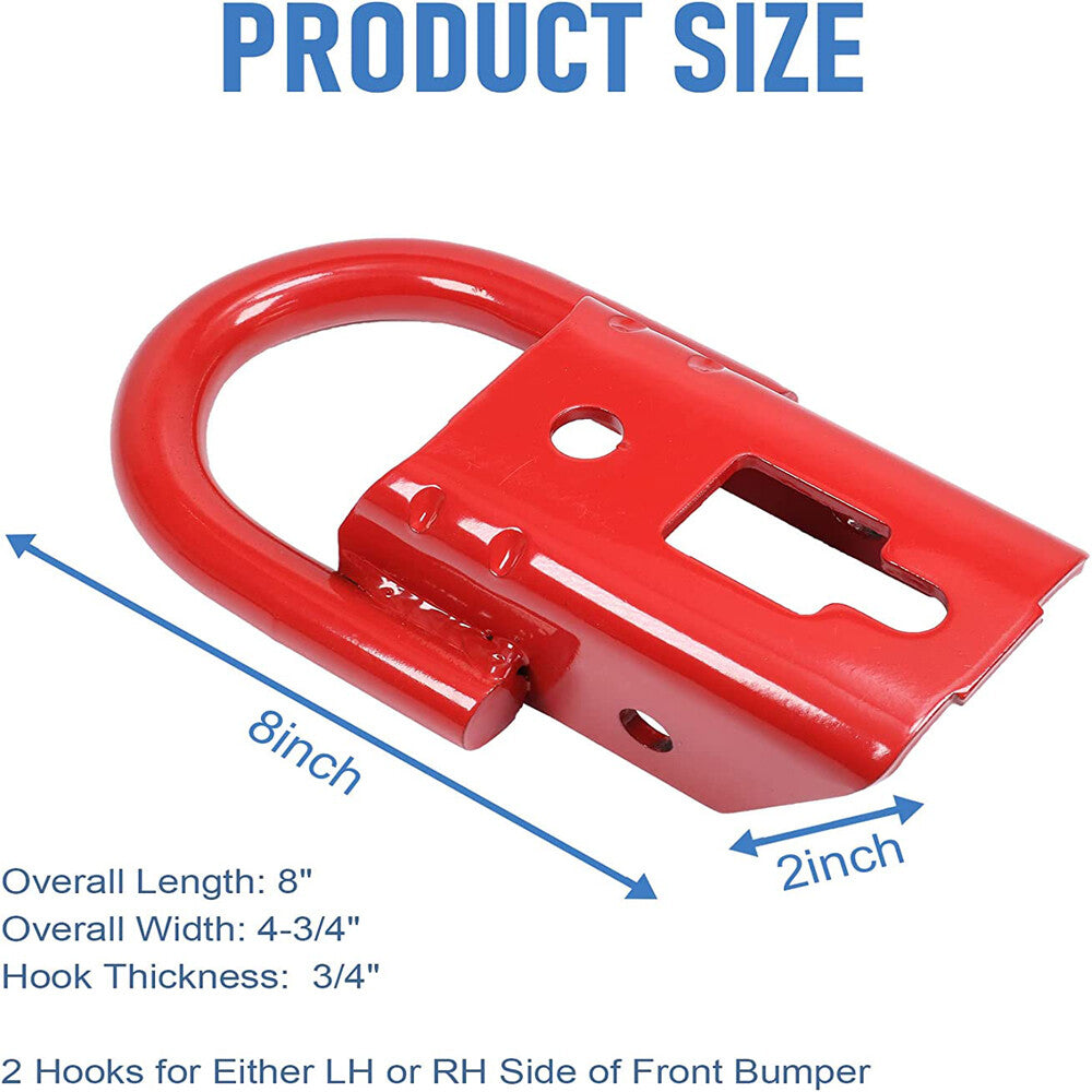 ya 5 8.7 2-Piece Tow Hook FL3Z17N808A with Hardware Front for 2009-2019 for Ford F150 New