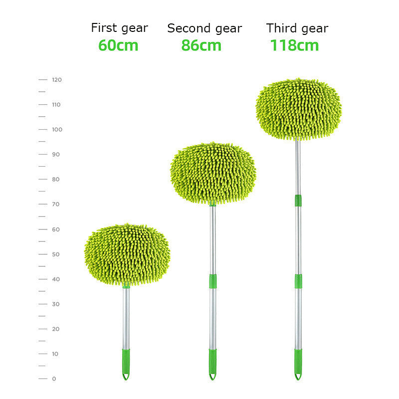 ya 5 8.7 Microfiber Car Wash Brush Mop Kit W/stretchable Long Handle Car Cleaning Green