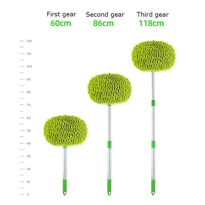 ya 5 8.7 Microfiber Car Wash Brush Mop Kit W/stretchable Long Handle Car Cleaning Green