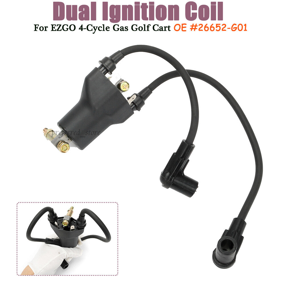 ya 5 8.7 Dual Ignition Coil For TXT 91-02 EZGO 4-Cycle Gas for Golf Cart 26652-G01 EPIGC103
