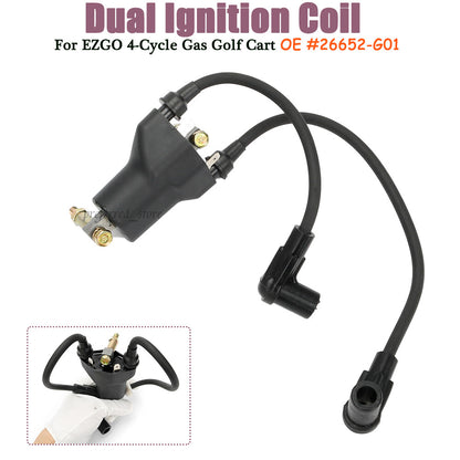 ya 5 8.7 Dual Ignition Coil For TXT 91-02 EZGO 4-Cycle Gas for Golf Cart 26652-G01 EPIGC103
