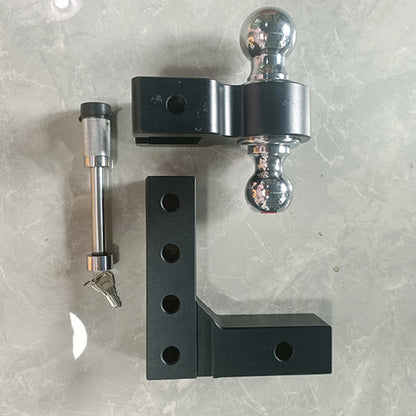ya 5 8.7 Adjustable trailer hitch double ball mount fits 2-inch receiver 6-inch drop hitch
