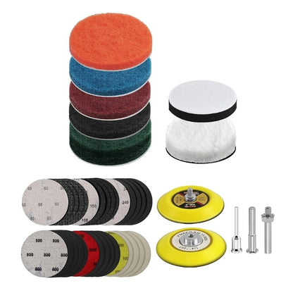 ya 14 42PCS Professio l 42pcs Car Headlight Polishing Set Waterproof Sanding Discs