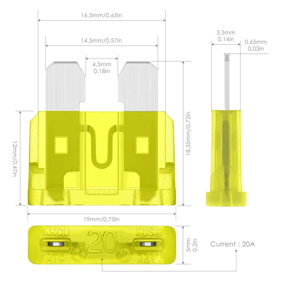 ya 5 8.7 8Kinds Upgraded Car Fuse Assorted Car Truck Fuse Automotive Fuse Puller Included