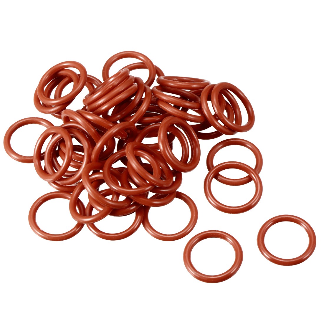 ya 5 8.7 Silicone O-Ring 15mmx11mmx2mm VMQ Seal Rings Sealing Gasket Red 50Pc