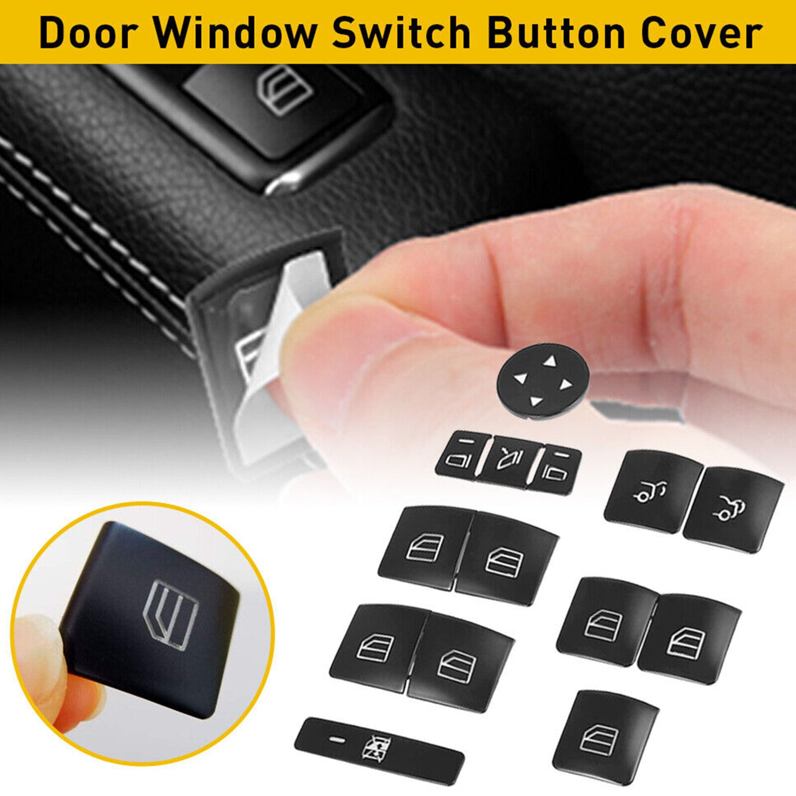 ya 1 7.4 for Mercedes-benz CLA E C-Class Car Parts Window Switch Button Repair Stickers