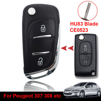 ya 5 8.7 Button Flip Remote for Smart Key Case Cover Shell for Peugeot 807 Expect Partner