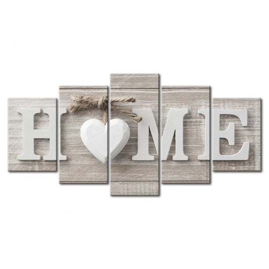 ya 28 Unframed HOME Sign Canvas Wall Art Prints 5 Pieces for Stylish Home Decor