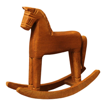 ya 25 Wooden Rocking Horse Decor Gift Craft Or ment for Cabinet Bookshelf Office