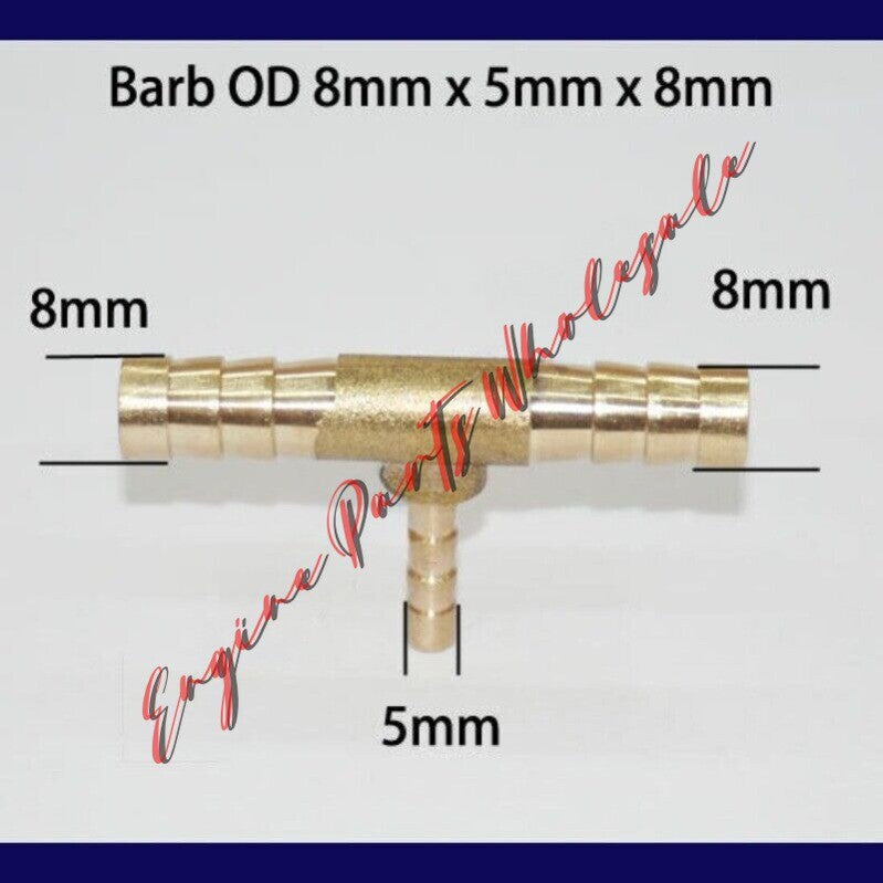 ya 18 7.30 TEE Y Union ELBOW Barb Fitting Connector Reducer Adapter Splicer Joiner to8808