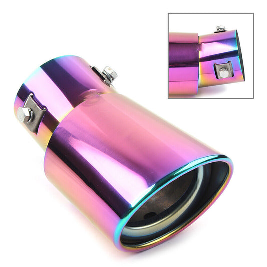 ya 4 6.17.2 Car Stainless Steel Rear Pipe Tail Muffler Tip Round Accessories