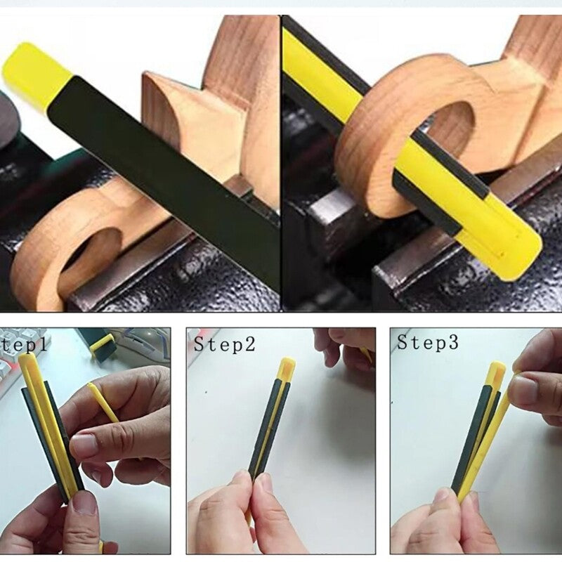 ya 14 Hand Polishing Tool Threaded Rod Tensioners Wooden Sandpaper Holder Circle Shelf