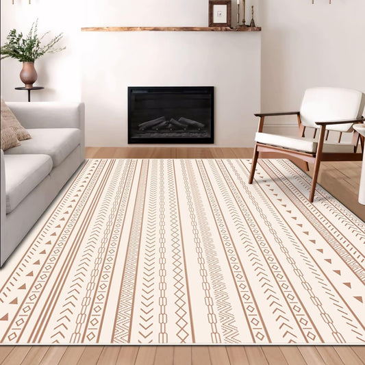ya 28 5x7 Washable Area Rugs Moroccan Soft Living Room Carpet Beige For Bedroom Dining