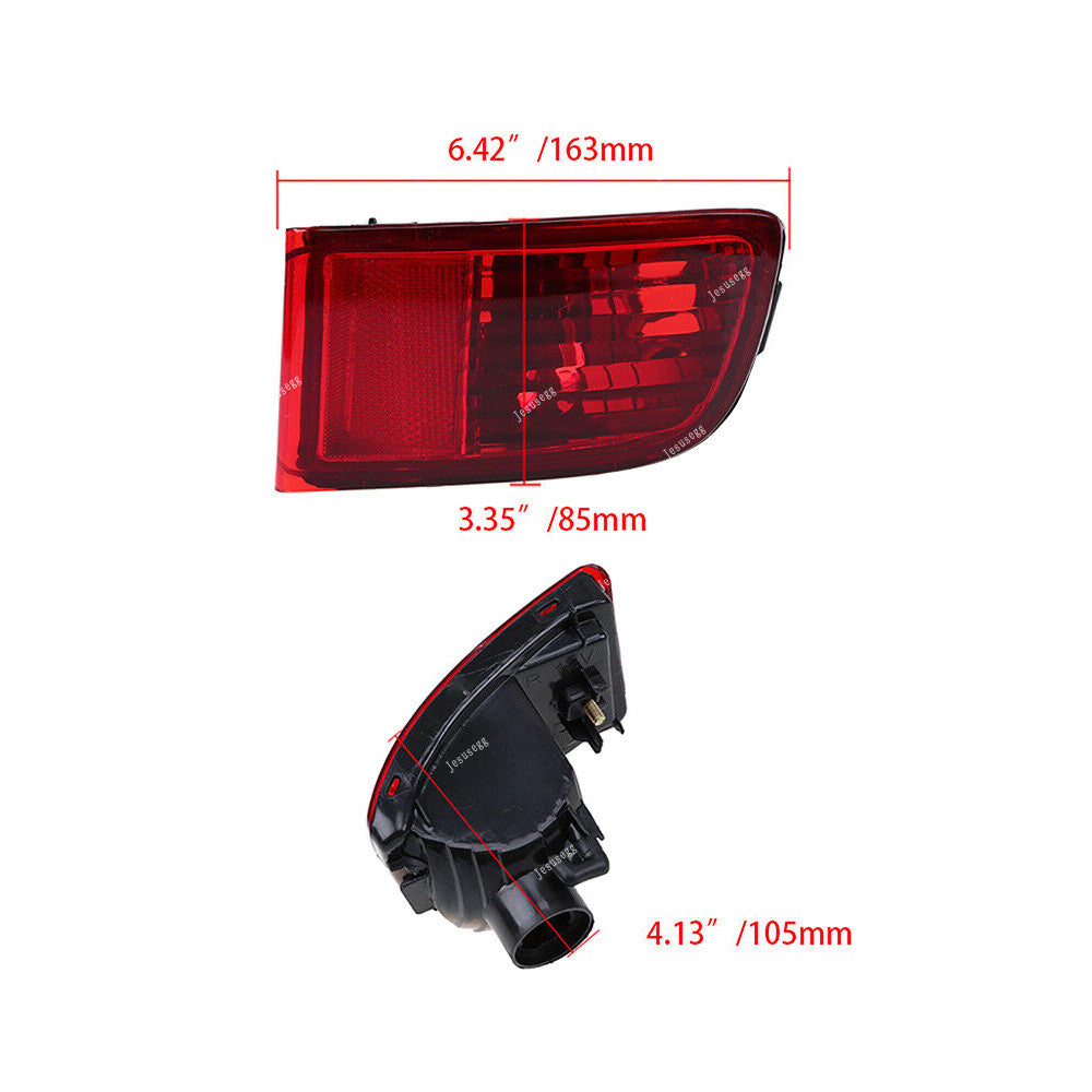 ya 13 5.27.2 Rear Right Tail Bumper Fog Light Housing Fit for Toyota for Land Cruiser Prado 02-09 Red
